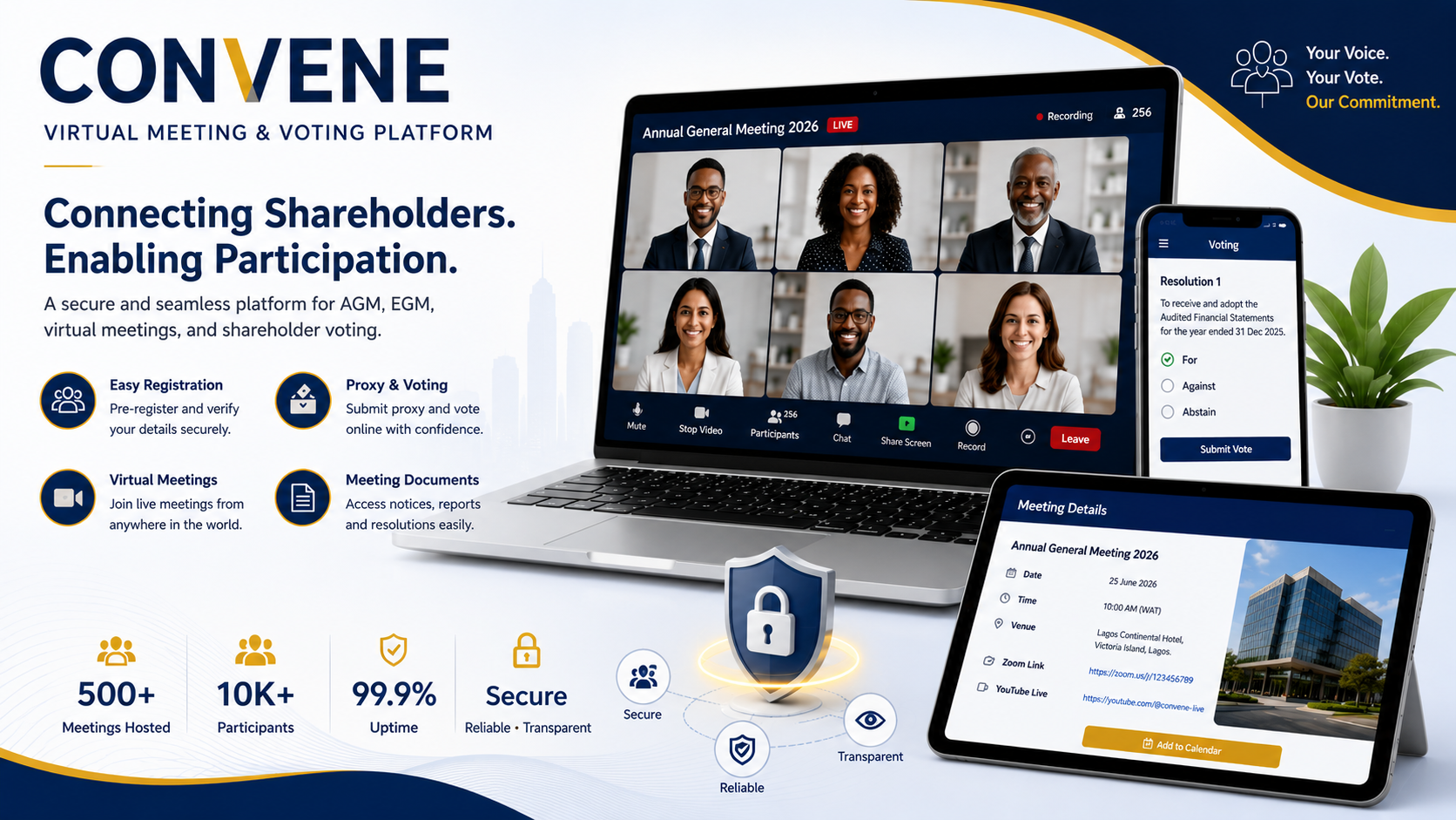 CONVENE landing